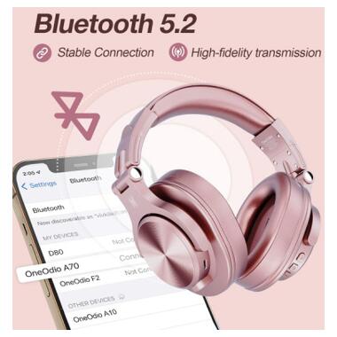 Наушники OneOdio Fusion A70 Bluetooth+3,5мм/6,35мм Rose/Gold (A70 Rose Gold) фото №5