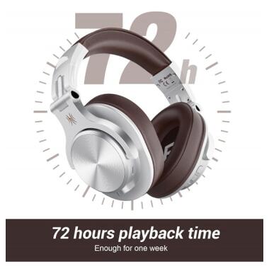 Наушники OneOdio Fusion A70 Bluetooth+3,5мм/6,35мм Silver/Brown (A70 Silver Brown) фото №5