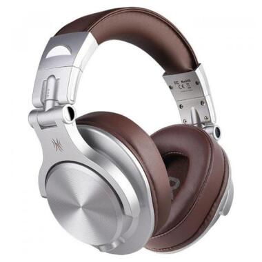 Наушники OneOdio Fusion A70 Bluetooth+3,5мм/6,35мм Silver/Brown (A70 Silver Brown) фото №2