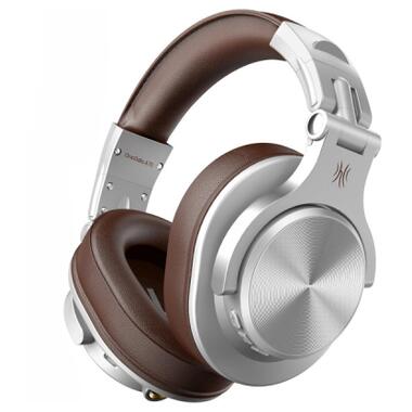 Наушники OneOdio Fusion A70 Bluetooth+3,5мм/6,35мм Silver/Brown (A70 Silver Brown) фото №1
