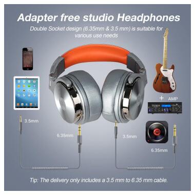 Наушники OneOdio Pro 50 3,5мм/6,35мм Grey (Pro 50 Grey) фото №4