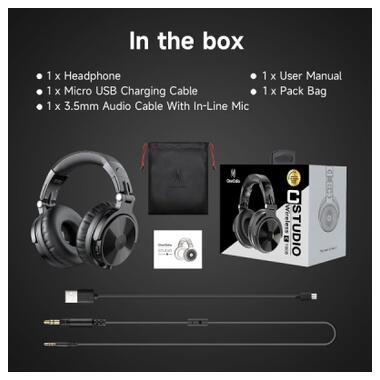 Наушники OneOdio Studio Pro C Bluetooth+3,5мм Black (Pro C Black) фото №6