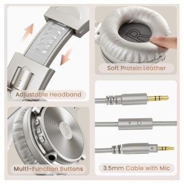 Наушники OneOdio Studio Pro C Bluetooth+3,5мм Silver (Pro C Silver) фото №5