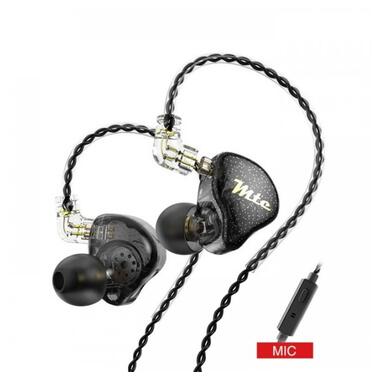 Динамічні навушники TRN MTE з мікрофоном (Чорний) фото №1
