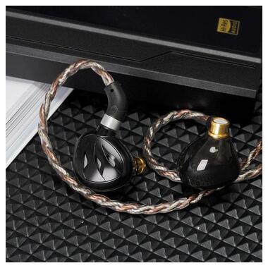 Планарні навушники TRN RoseFinch зі змінним аудіороз'ємом 3,5 мм (Чорний) фото №2