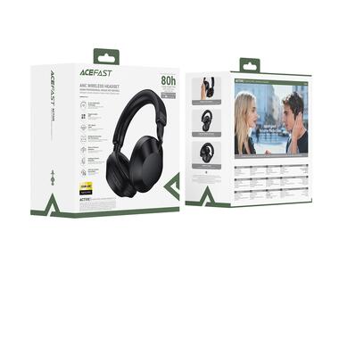 Беспроводные накладные наушники ACEFAST H14 hybrid ANC wireless headset Black (6974316286264) фото №2