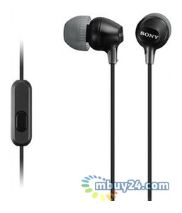 Навушники Sony MDR-EX15AP Mic Black фото №1