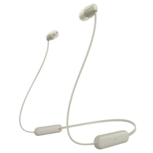 Навушники Sony WI-C100 In-ear IPX4 Wireless Biege (WIC100C.CE7) фото №1