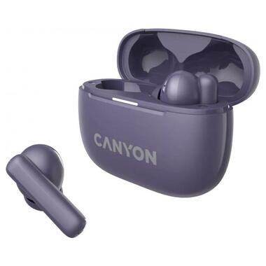 Bluetooth-гарнітура Canyon OnGo TWS-10 ANC ENC Purple (CNS-TWS10PL) фото №2
