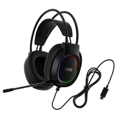 Наушники AOC ACG2500BK RGB Black (ACG2500BK/00) фото №1