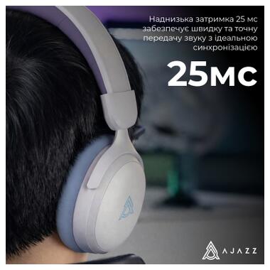 Наушники Ajazz AHM08 MAX 3-Mode White/Purple (AHM08-MAX-PWB) фото №11