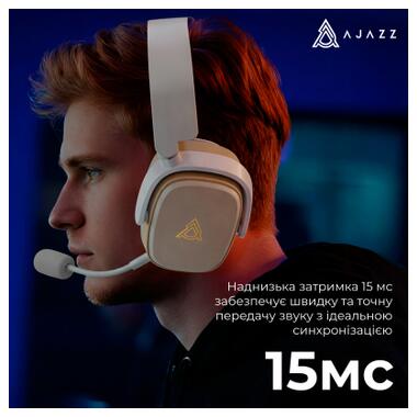 Наушники Ajazz AHM09 MAX 3-Mode Gray/White (AHM09-MAX-GW) фото №11