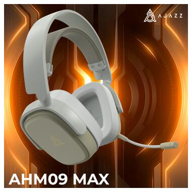 Наушники Ajazz AHM09 MAX 3-Mode Gray/White (AHM09-MAX-GW) фото №6