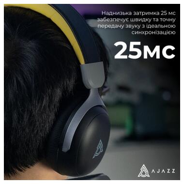 Наушники Ajazz AHM08 MAX 3-Mode Black (AHM08-MAX-BGY) фото №7