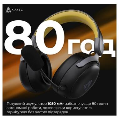 Наушники Ajazz AHM08 MAX 3-Mode Black (AHM08-MAX-BGY) фото №6