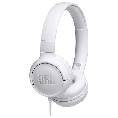 Дротові навушники JBL T500 White (JBLT500WHT) фото №1