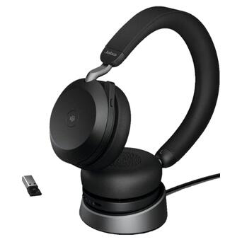 Навушники Jabra Evolve2 75 MS Stereo USB-A + База Black (27599-999-989) фото №5