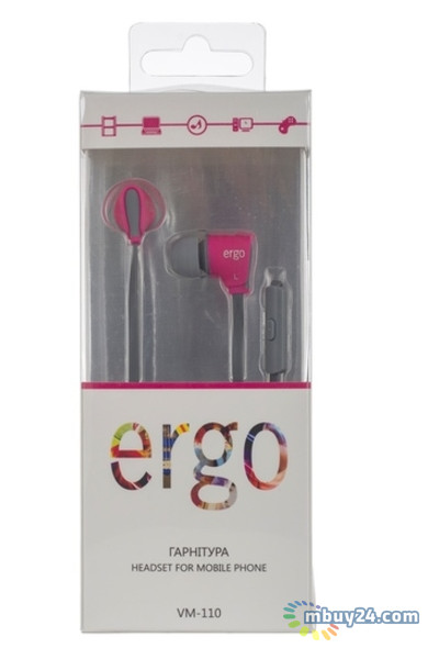 Наушники Ergo VM-110 Pink фото №3