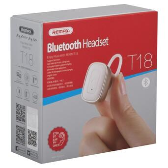 Bluetooth комплект Remax RB-T18-White фото №5