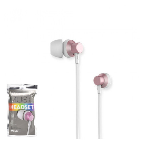 Вакуумні навушники Remax RM-512-Pink фото №2