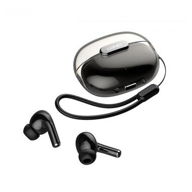 Навушники бездротові Bluetooth LDNIO T02 у кейсі, чорні фото №3