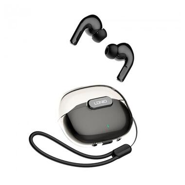 Навушники бездротові Bluetooth LDNIO T02 у кейсі, чорні фото №4