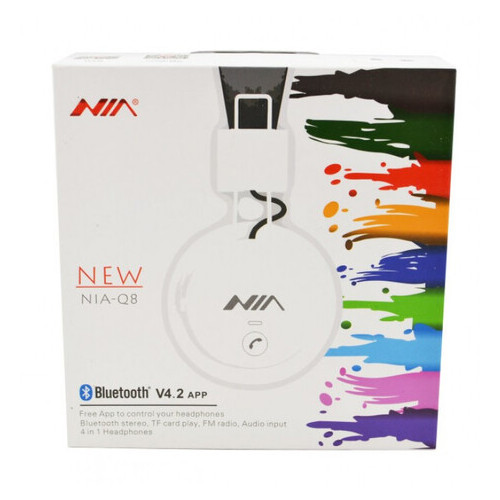 Бездротові навушники с MP3 плеером NIA-Q8, Черный фото №5