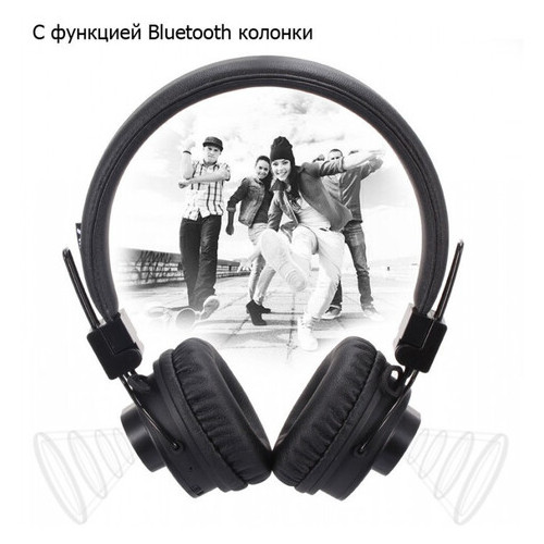 Бездротові стерео навушники NIA X5SP, Чорний фото №2