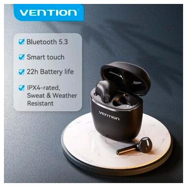 Безпровідні навушники Vention Elf Earbuds E02 Bluetooth 5.3 Black (NBGB0) фото №4