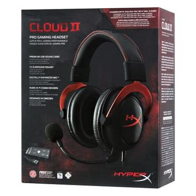 Наушники Kingston HyperX Cloud II Gaming Headset Red (KHX-HSCP-RD) фото №1