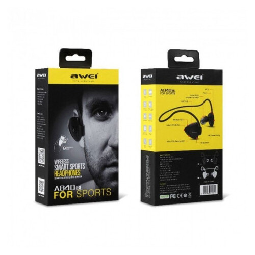 Спортивні навушники Bluetooth Awei A840BL, Чорний фото №3