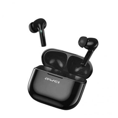 Бездротові Bluetooth навушники Awei T1 Pro із зарядним блоком (Чорний) фото №2
