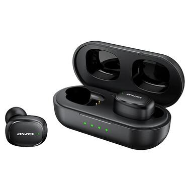 Бездротові Bluetooth навушники Awei T13 Pro із зарядним кейсом (Чорний) фото №4