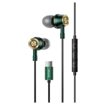 Навушники з мікрофоном Usams EP-43 In-Ear Type-C Stereo Earphone 1.2 m Dark Green HSEP4302 фото №1