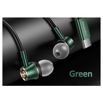 Навушники з мікрофоном Usams EP-43 In-Ear Type-C Stereo Earphone 1.2 m Dark Green HSEP4302 фото №2