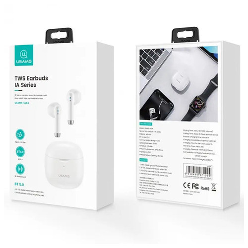 Навушники Usams -IA04 TWS Earbuds IA Series Bluetooth 5.0 White (BHUIA02) фото №5