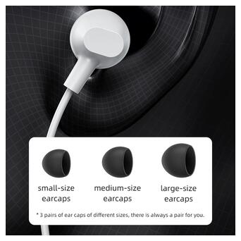 Навушники Usams US-SJ594 EP-47 з мікрофоном (3.5mm/1.2m) White фото №2