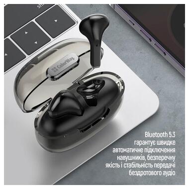 Bluetooth-гарнітура СolorWay Slim TWS-2 Earbuds Black (CW-TWS2BK) фото №14