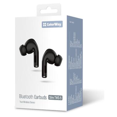 Наушники ColorWay Slim TWS-5 Earbuds Black (CW-TWS5BK) фото №12