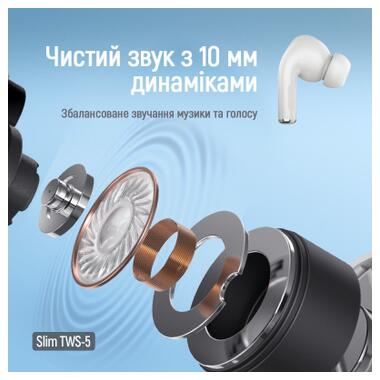 Наушники ColorWay Slim TWS-5 Earbuds White (CW-TWS5WT) фото №7