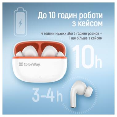 Наушники ColorWay Slim TWS-5 Earbuds White (CW-TWS5WT) фото №8