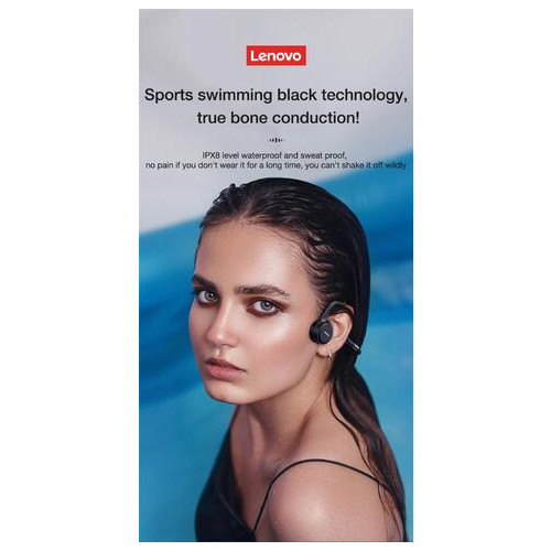 Навушники бездротові Lenovo X5 black фото №2