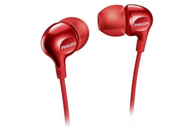 Наушники Philips SHE3555 In-ear Mic Red (JN63SHE3555RD/00) фото №1