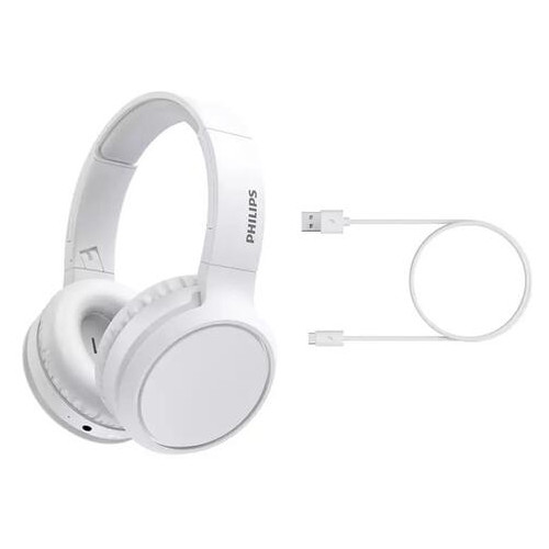 Навушники Philips TAH5205 Over-ear ANC Wireless Mic White (TAH5205WT/00) фото №3
