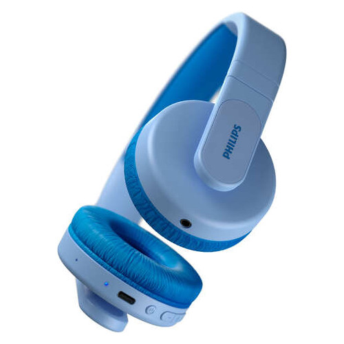 Навушники Philips Kids TAK4206 On-ear Colored light panels Wireless Mic Blue (TAK4206BL/00) фото №2