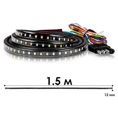 Підсвічування для автомобіля DXZ N-PK-1 1,5 м/60 led RGB гнучка LED RGB стрічка для авто фото №5