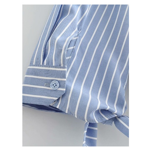 Рубашка женская Berni с завязками на рукавах Elegance (L) Голубой (58568000330) фото №7