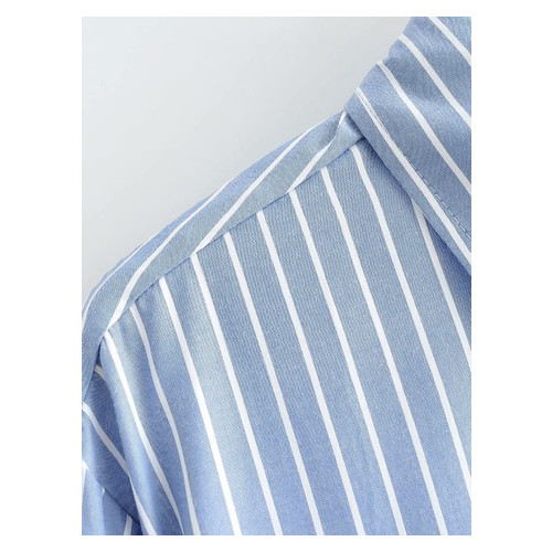 Рубашка женская Berni с завязками на рукавах Elegance (L) Голубой (58568000330) фото №4