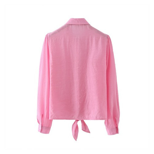 Рубашка женская Berni с завязками спереди Bow (S) Розовый (58613000328) фото №2