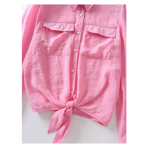 Рубашка женская Berni с завязками спереди Bow (S) Розовый (58613000328) фото №8